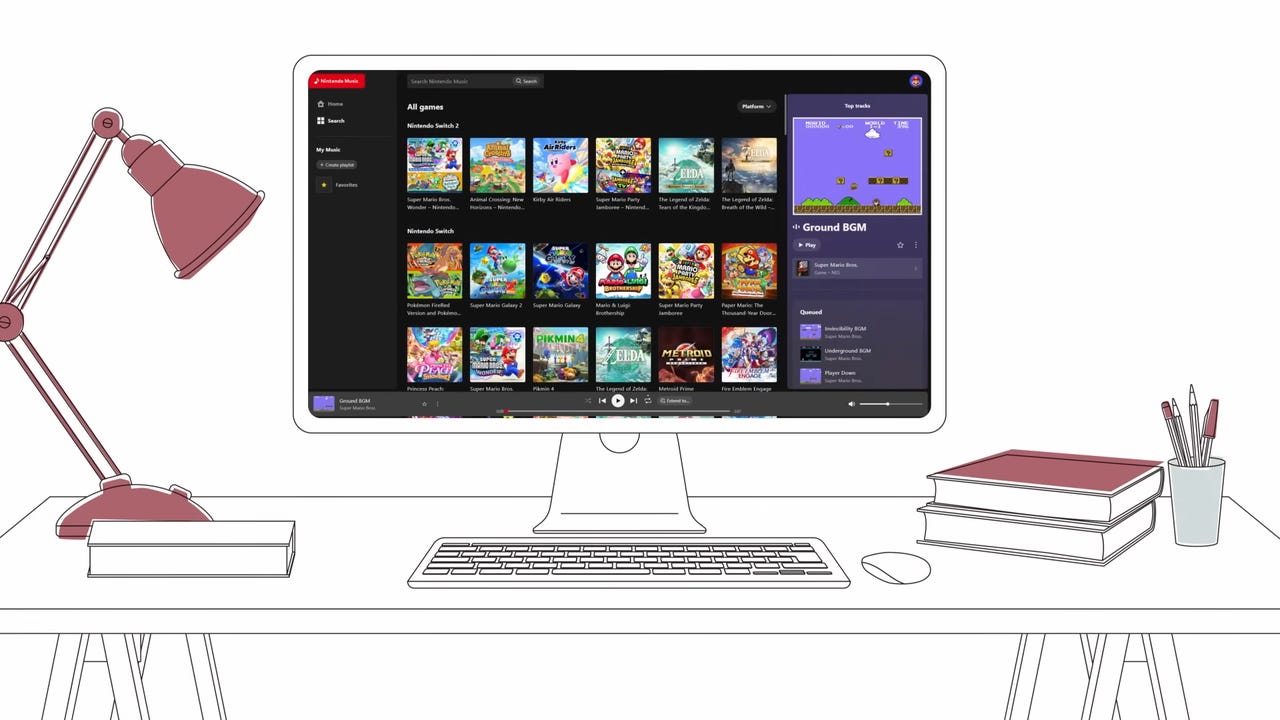Nintendo Music Web Player Launches With 4 Hours of Mario Kart World Tunes