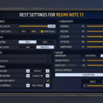 Free Fire MAX settings for Redmi Note 13