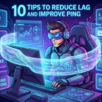 Infographic listing ten tips to reduce lag and improve ping